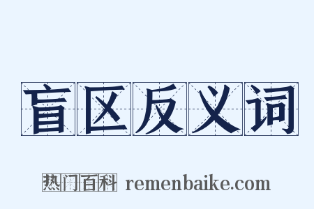 盲区反义词是什么意思的图片